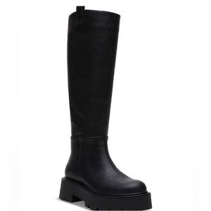 Crow Lug-Sole Knee High Boots